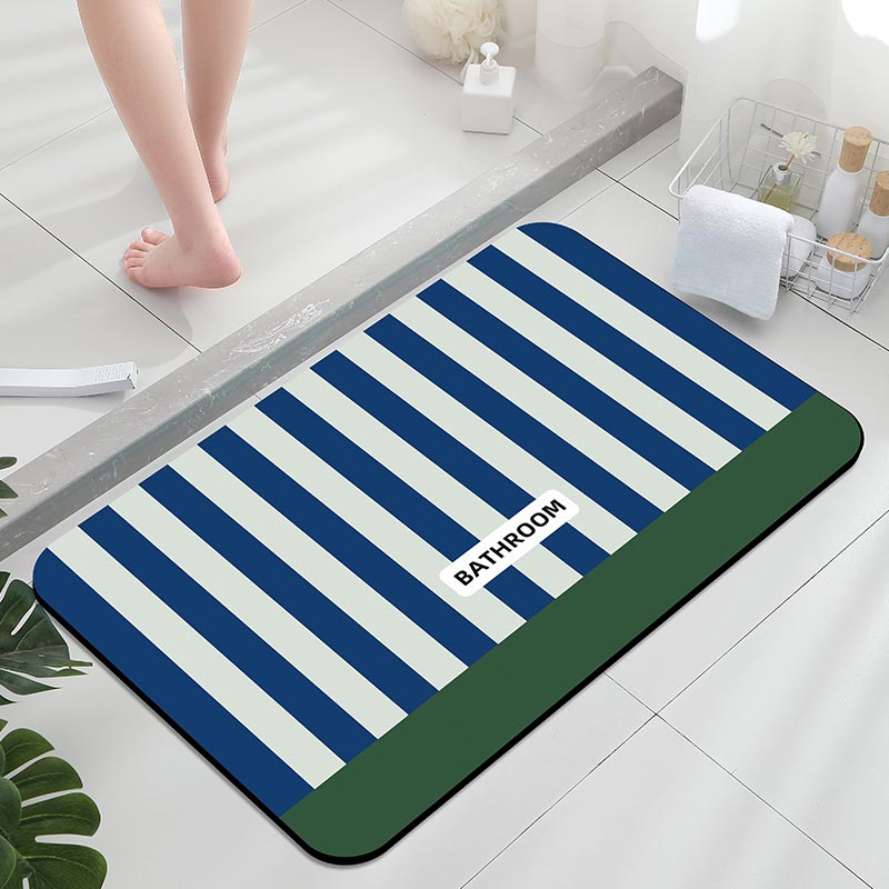 Zara Home Bathroom Accessories - พรมกันลื่น พรมลายดาวสีฟ้าหลวง พรมตกแต่งห้องนอนวันประกาศอิสรภาพ อุปกรณ์ห้องน้ํา ของตกแต่งบ้าน