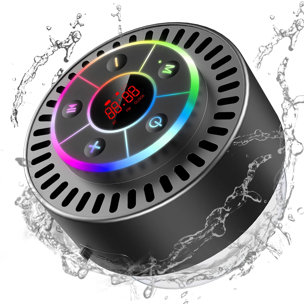 Home Bathroom Called - ลำโพงสเตอริโอกันน้ำระดับ IPX7 สำหรับห้องน้ำ ลำโพงสำหรับร้องเพลงในห้องอาบน้ำ รองรับบลูทูธ โทรแบบแฮนด์ฟรี/วิทยุ