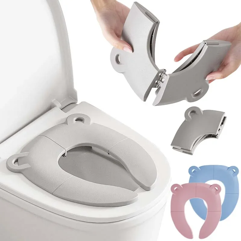 Home Bathroom With Urinal - ที่นั่งพับได้สำหรับเด็ก ลายการ์ตูน สำหรับเดินทาง ใช้เป็นกระโถนเด็ก ฝึกการขับถ่าย ที่นั่งรองนั่งชักโครกเด็ก