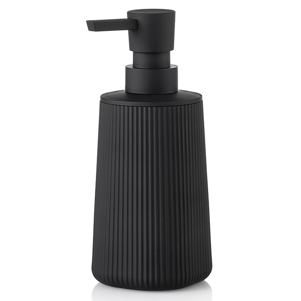 Home Bathroom Soap Dispenser - ขวดปั๊มสบู่เหลวพลาสติกแบบมีลายริ้วทันสมัย เติมได้ ขวดปั๊มสบู่ล้างมือแบบด้าน สำหรับห้องน้ำและเคาน์เตอร์ครัว