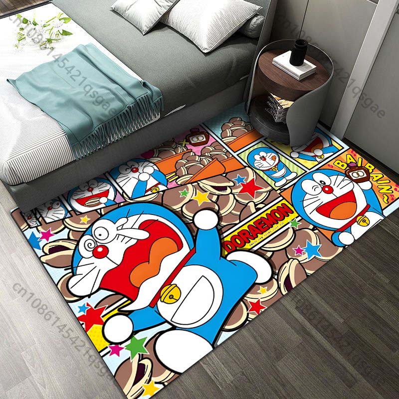 Japan Bathroom.Home - ญี่ปุ่น ดี-โดราเอมอน วิท เฟรนด์สพรมพิมพ์ลายสำหรับห้องนั่งเล่นห้องนอนห้องเด็กตกแต่งบ้านพรมกันลื่นพรมปูพื้นของขวัญสุดหรู