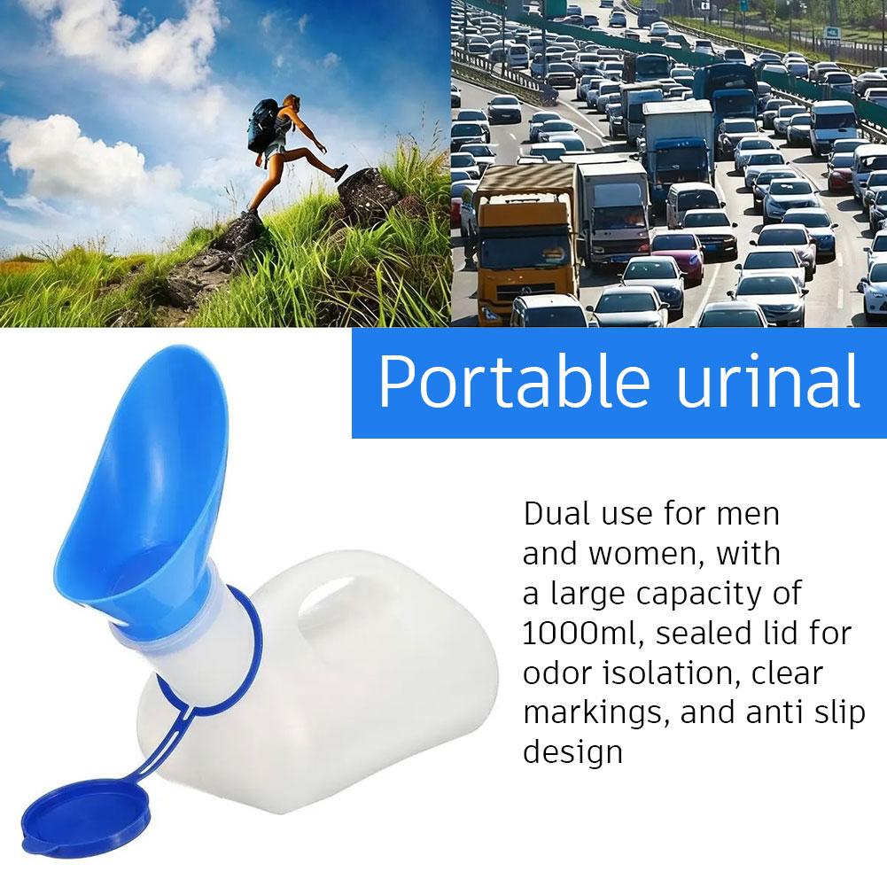 Home Bathroom With Urinal - ขวดปัสสาวะพกพาขนาด 1000 มล. สำหรับทุกเพศ เหมาะสำหรับการเดินทาง แคมป์ปิ้ง