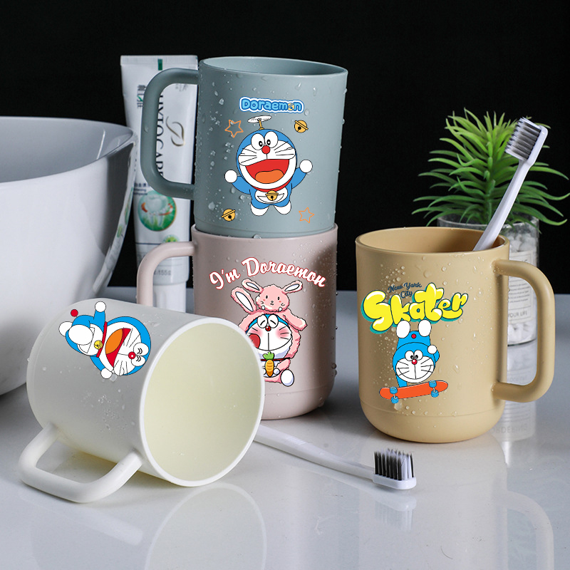 Japan Bathroom.Home - แก้วน้ำโดราเอมอน ลายการ์ตูนอนิเมะ แก้วแปรงฟัน แก้วบ้วนปากน่ารัก แก้วแปรงฟันน่ารัก แก้วใส่แปรงสีฟัน