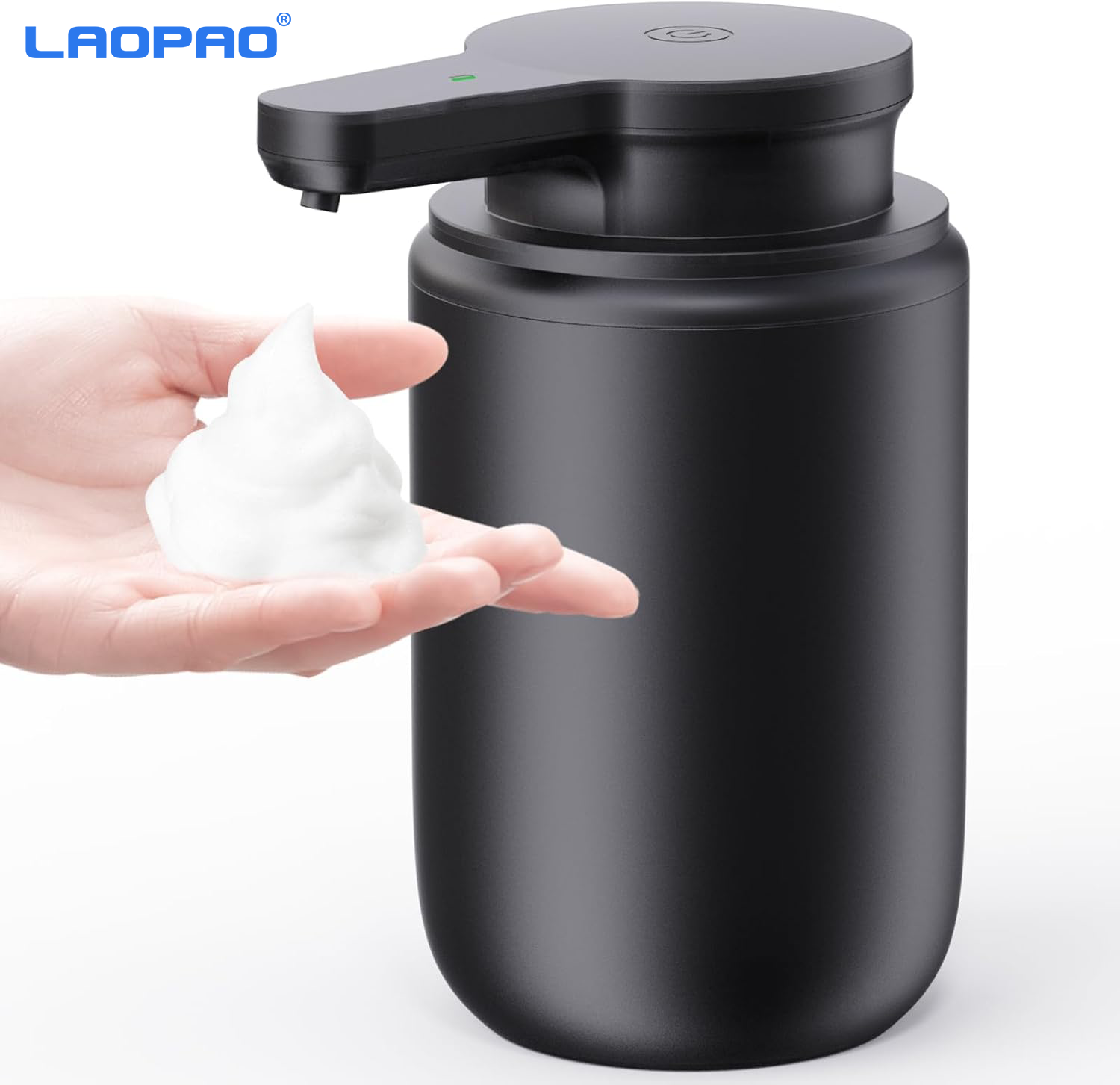 Home Bathroom Soap Dispenser - LAOPAO ชุดเครื่องจ่ายสบู่โฟม IPX5 กันน้ำ USB-C ชาร์จพร้อมเซ็นเซอร์เซ็นเซอร์ตรวจจับความเคลื่อนไหวอินฟราเรดสำหรับห้องครัวและห้องน้ำ