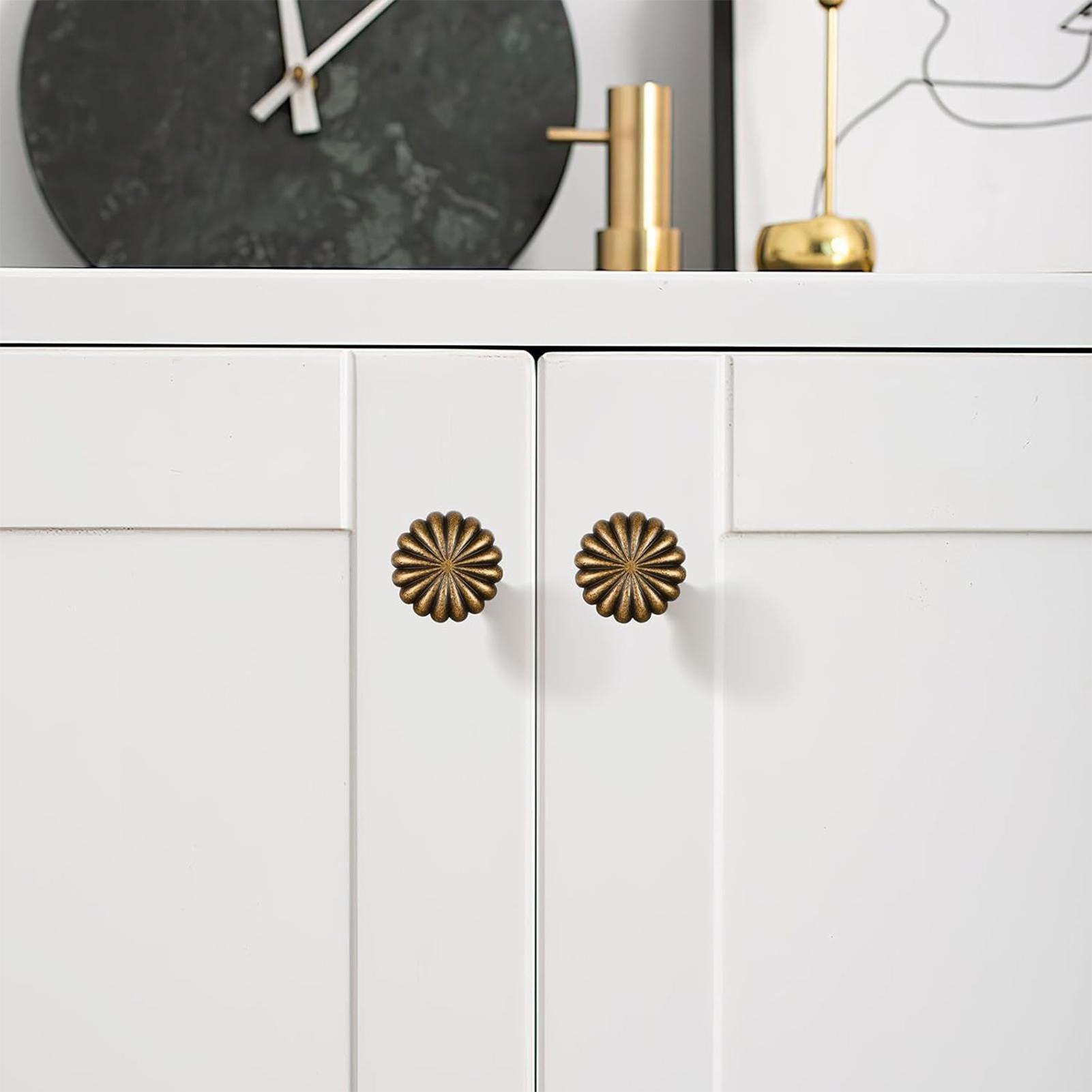 Home Hardware Bathroom Cabinets - มือจับตู้ 10 ชิ้น รูปทรงฟักทอง ทำจากโลหะผสมสังกะสี สไตล์โบราณ