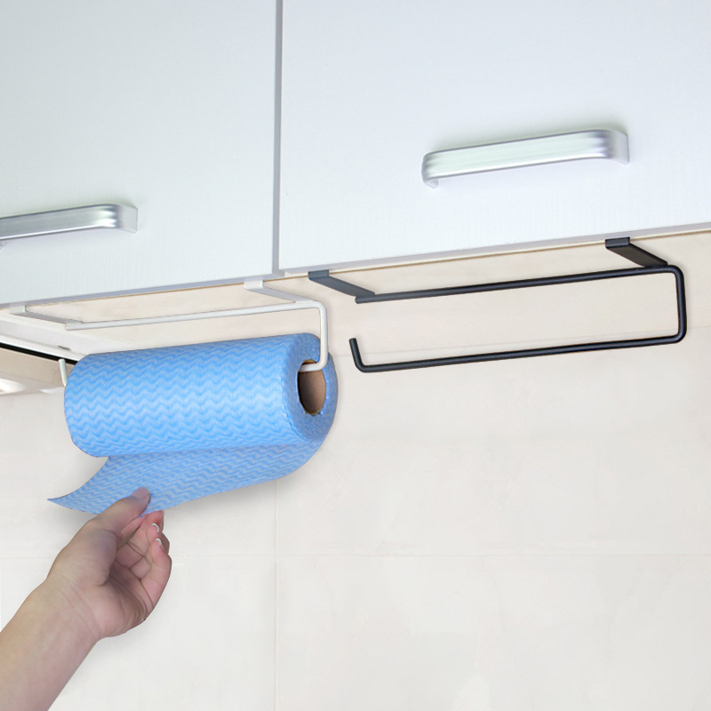 Toilet Paper Holder - ที่แขวนทิชชู่ราวสำหรับม้วนชั้นวางในห้องน้ำสีขาว/ดำที่จัดระเบียบบ้านที่ใส่ผ้าปูโต๊ะใต้อ่างอาบน้ำ