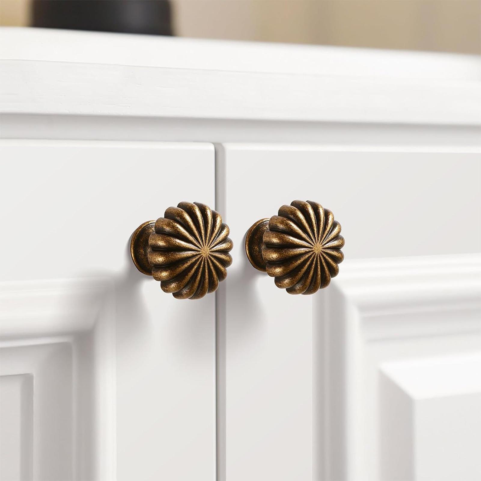 Home Hardware Bathroom Cabinets - ลูกบิดตู้รูปฟักทอง 10 ชิ้น - วัสดุโลหะผสมสังกะสี สไตล์โบราณ