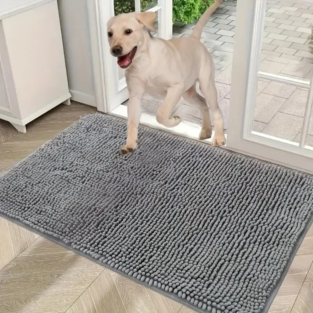 Home Bathroom Rugs - พรมเช็ดเท้าสัตว์เลี้ยงสีพื้น ซึมซับดีเยี่ยม หนานุ่มพิเศษ ผลิตจากผ้าเชนิลล์ นุ่ม ใช้ในห้องน้ำ