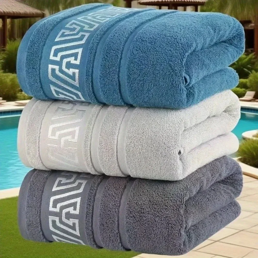 Zara Home Bathroom Accessories - ผ้าเช็ดหน้าขนาดใหญ่สำหรับใช้ในครัวเรือน, ผ้าเช็ดหน้าดูดซับน้ำได้ดี ไม่เป็นขุย, ผ้าเช็ดหน้าลายทางเรขาคณิตแบบเรียบง่าย, ผ้าเช็ดผมแห้ง, ผ้าเช็ดตัวสำหรับเดินทาง