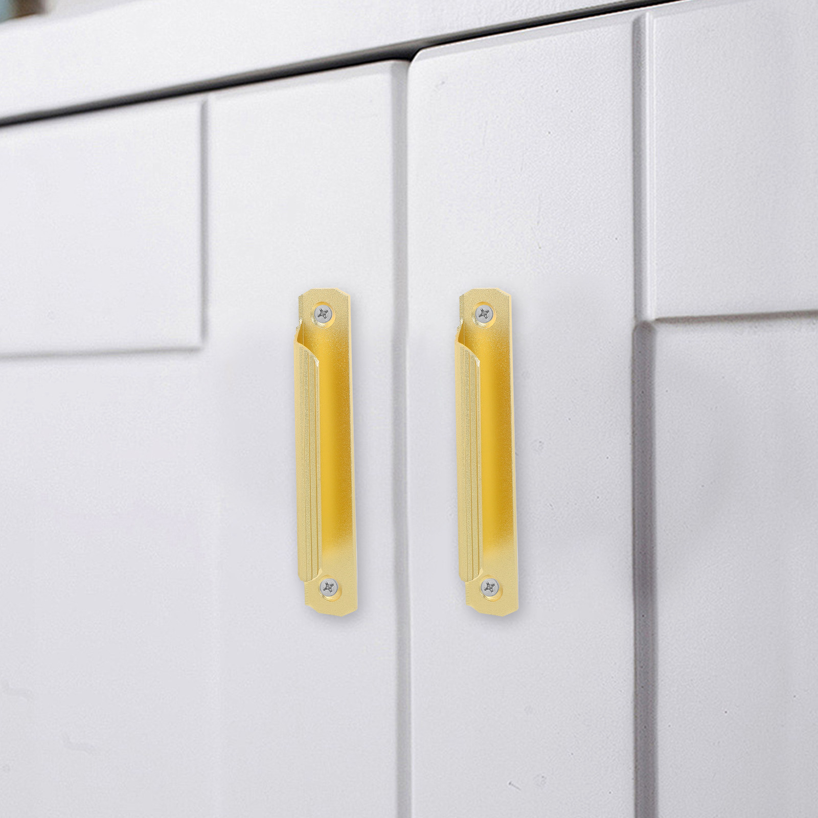 Home Hardware Bathroom Cabinets - มือจับตู้อลูมิเนียมอัลลอยด์แบบร่วมสมัย 2 ชิ้น สำหรับประตูบานเลื่อน ใช้ได้กับเฟอร์นิเจอร์ในครัว ห้องน้ำ