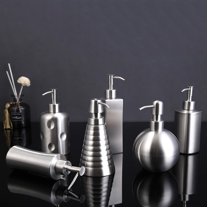 Home Bathroom Soap Dispenser - 304 สแตนเลสสตีลล้างมือขวดสบู่เจลอาบน้ําโลชั่นแชมพูผงซักฟอกกดขวดอุปกรณ์ห้องน้ํา