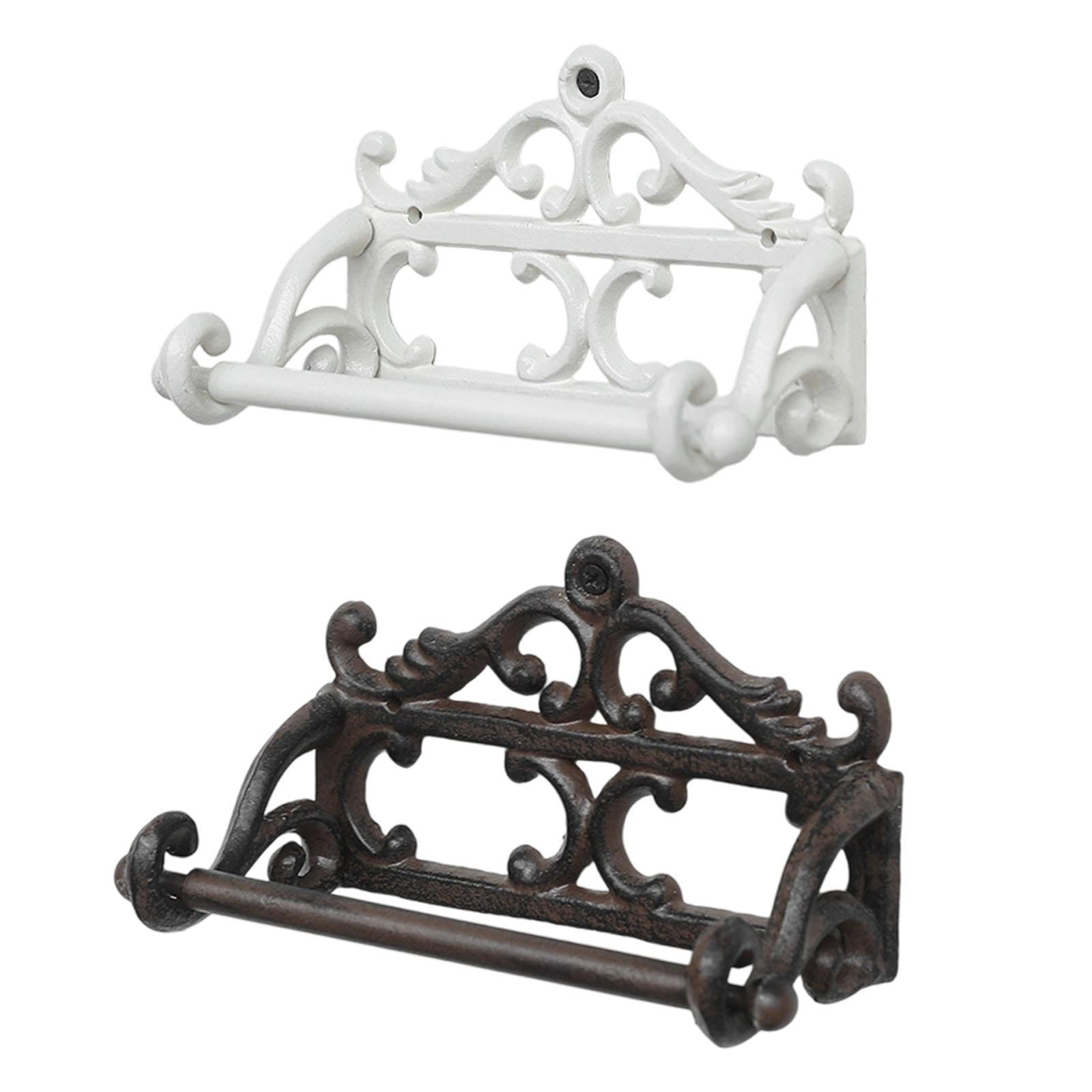 Toilet Paper Holder - ที่ใส่กระดาษชำระติดตั้งง่าย ที่วางม้วนกระดาษชำระแบบเหล็กตกแต่ง ที่แขวนผ้าเช็ดตัว ที่จัดระเบียบม้วนกระดาษชำระสำหรับห้องน้ำ