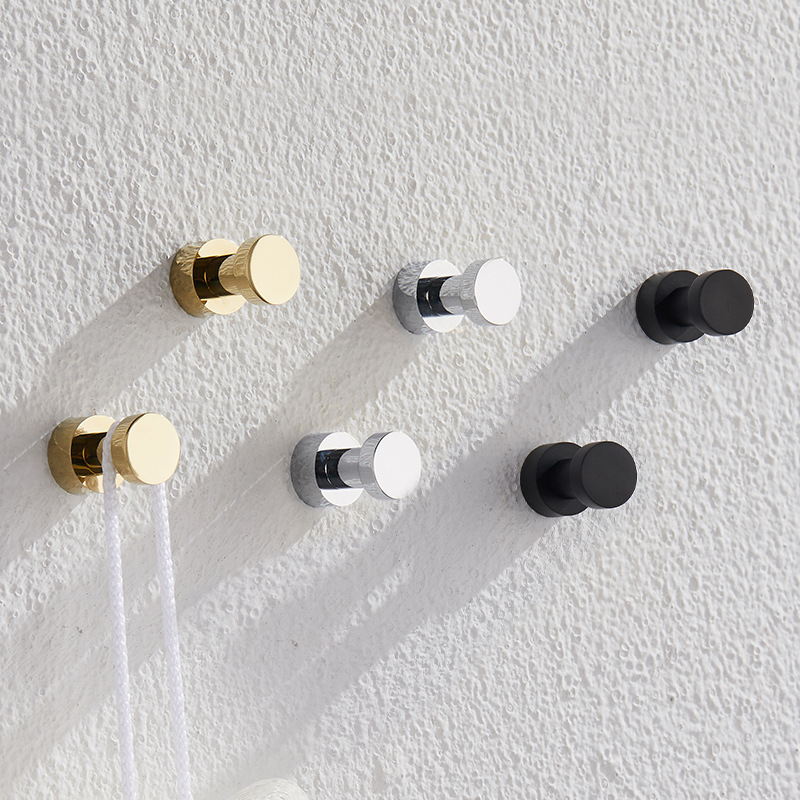 Home Bathroom Essentials - 2/3/4/5Pcs ทองเหลือง Robe Hooks กันสนิมผ้าเช็ดตัว Hook