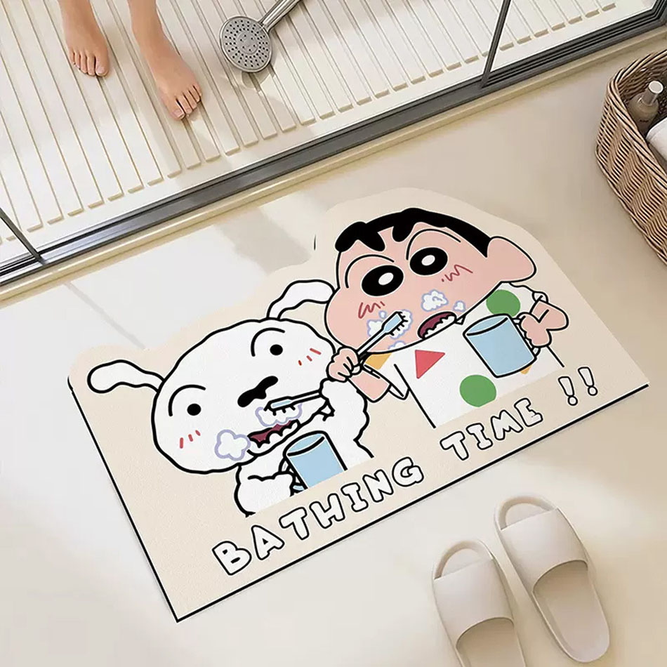 Home Goods Bathroom Accessories - พรมเช็ดเท้าห้องอาบน้ำ ดูดซับน้ำ แห้งเร็ว ของขวัญตกแต่งบ้านทันสมัย ลายการ์ตูนอนิเมะสวยงาม นุ่มสบาย