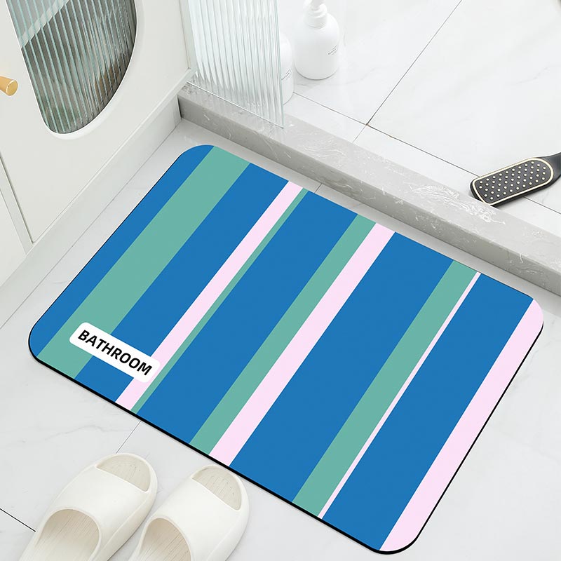 พรมกันลื่น พรมลายดาวสีฟ้าหลวง  - Zara Home Bathroom Accessories บทวิจารณ์และราคา