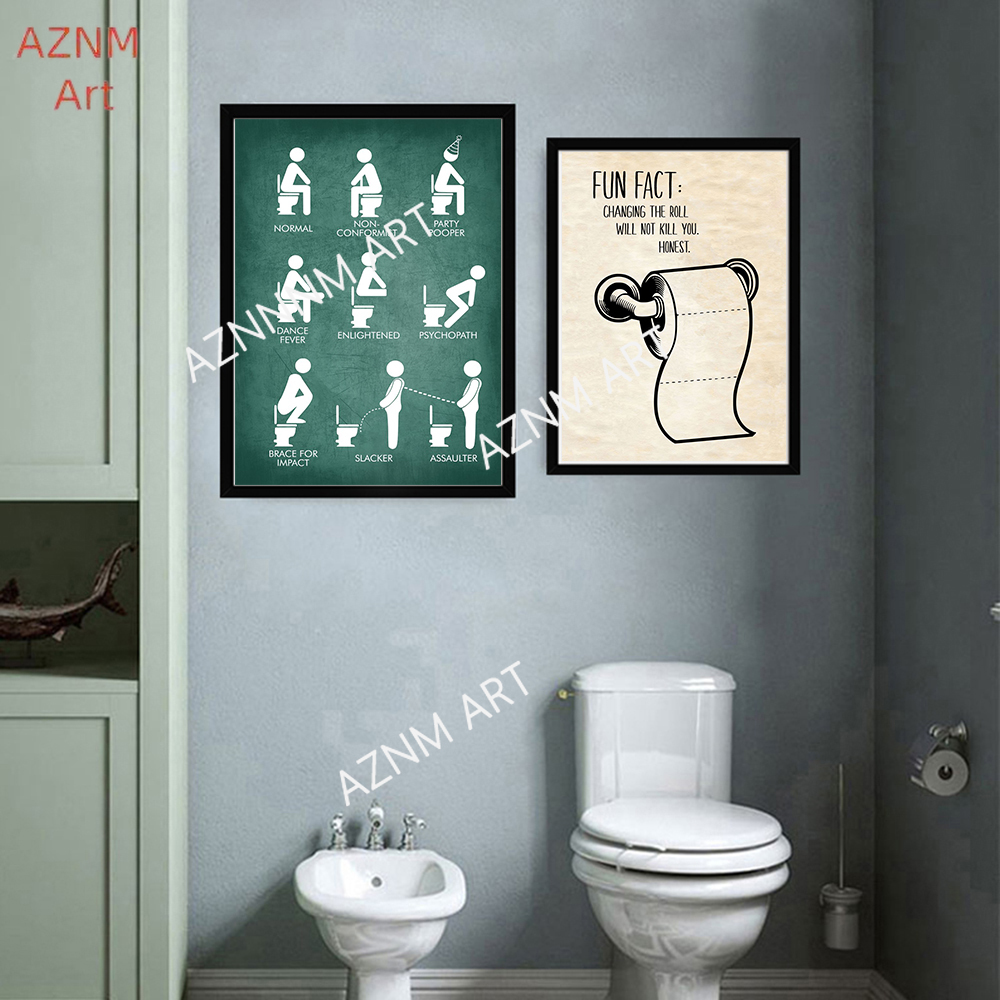 ภาพพิมพ์บนผ้าใบติดผนัง กฎห้องน - Home Bathroom Pictures บทวิจารณ์และราคา