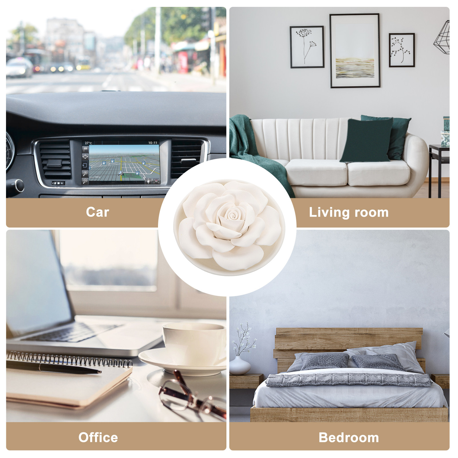 เครื่องกระจายกลิ่นน้ำมันหอมระเ - Home Bathroom Essentials บทวิจารณ์และราคา