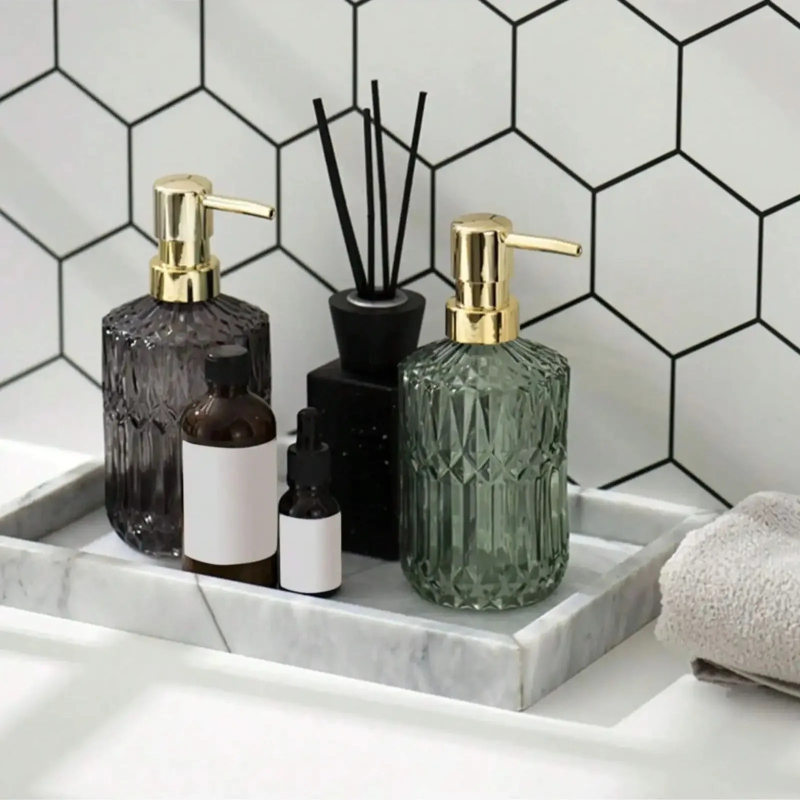 เครื่องจ่ายสบู่เหลวแบบแมนนวลขน - Home Bathroom Soap Dispenser บทวิจารณ์และราคา