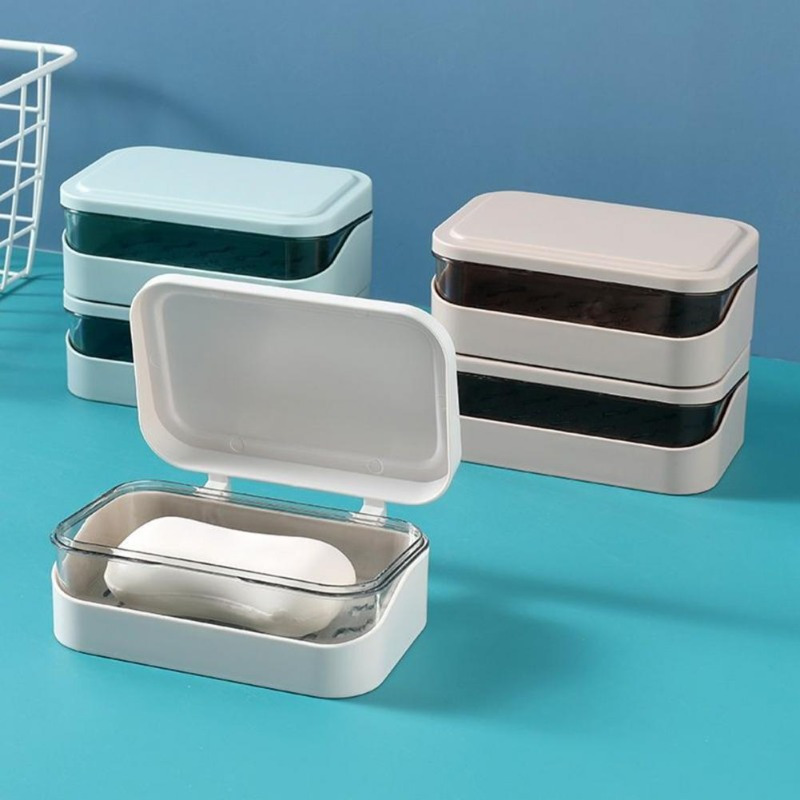 ที่วางสบู่ในห้องน้ำพร้อมฝาปิด  - Home Bathroom Essentials บทวิจารณ์และราคา