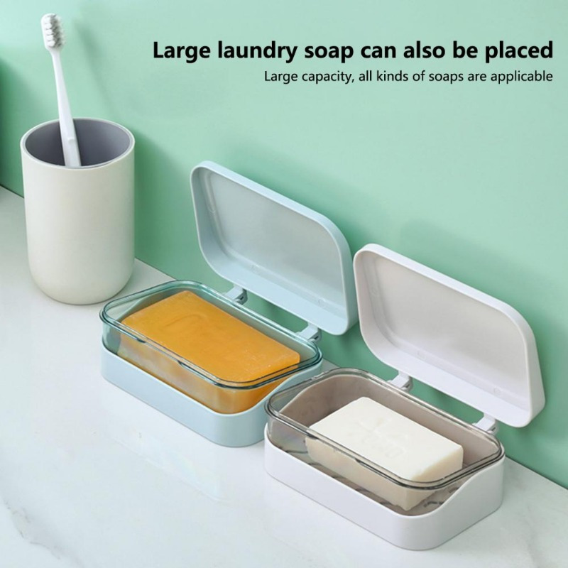 ที่วางสบู่ในห้องน้ำพร้อมฝาปิด  - Home Bathroom Essentials บทวิจารณ์และราคา