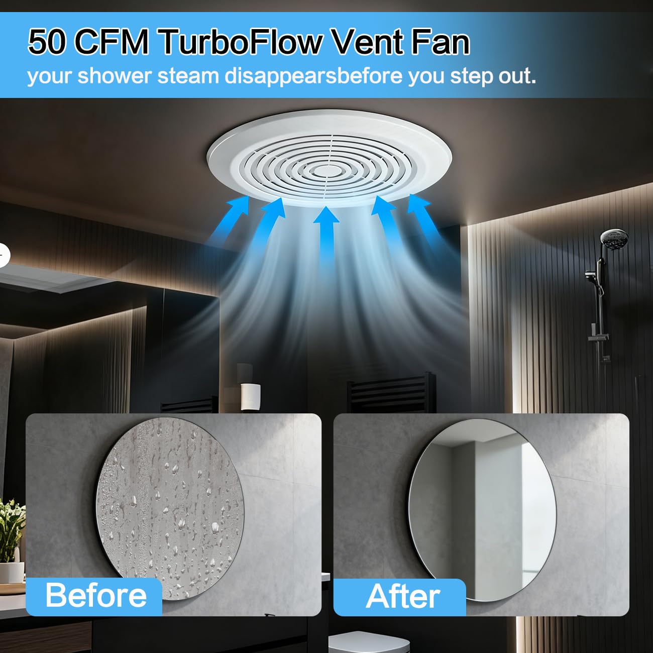 V2262-50 พัดลมดูดอากาศในห้องน้ - Home Bathroom Vent Fans บทวิจารณ์และราคา
