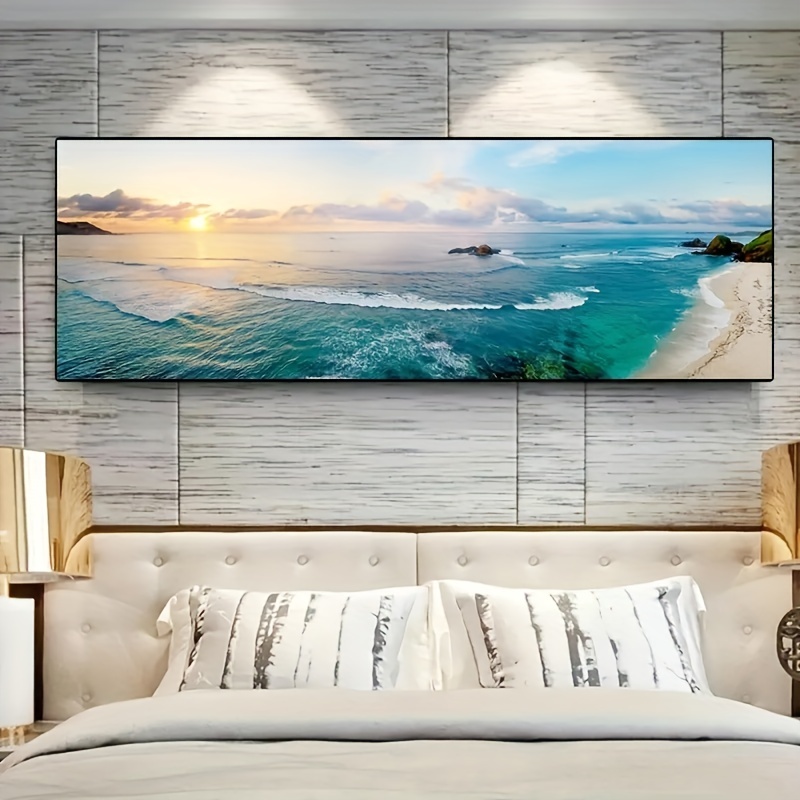 ภาพพิมพ์บนผ้าใบลายทิวทัศน์ทะเล - Home Bathroom Pictures บทวิจารณ์และราคา