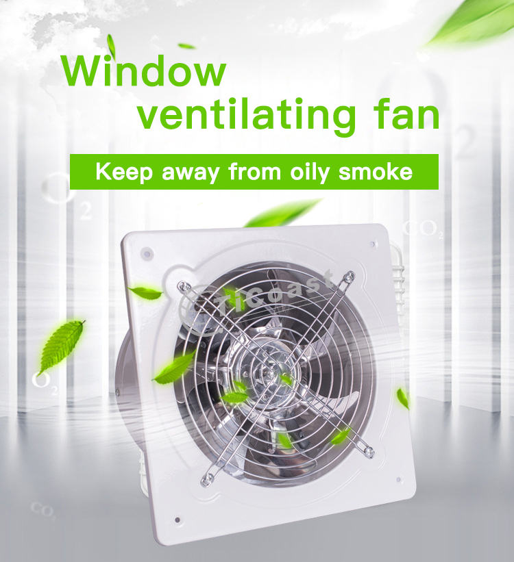 8 นิ้ว 80W ไอเสียพัดลมความเร็ว - Home Bathroom Vent Fans บทวิจารณ์และราคา