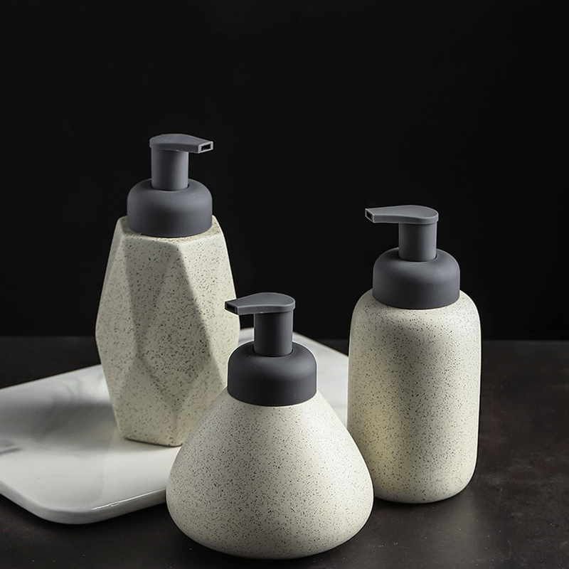 ห้องน้ําเซรามิค Mousse Dispens - Home Bathroom Soap Dispenser บทวิจารณ์และราคา