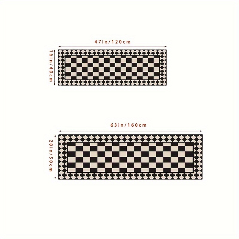 VIKAMA พรมลายตารางหมากรุกสีดำข - Japan Bathroom.Home บทวิจารณ์และราคา