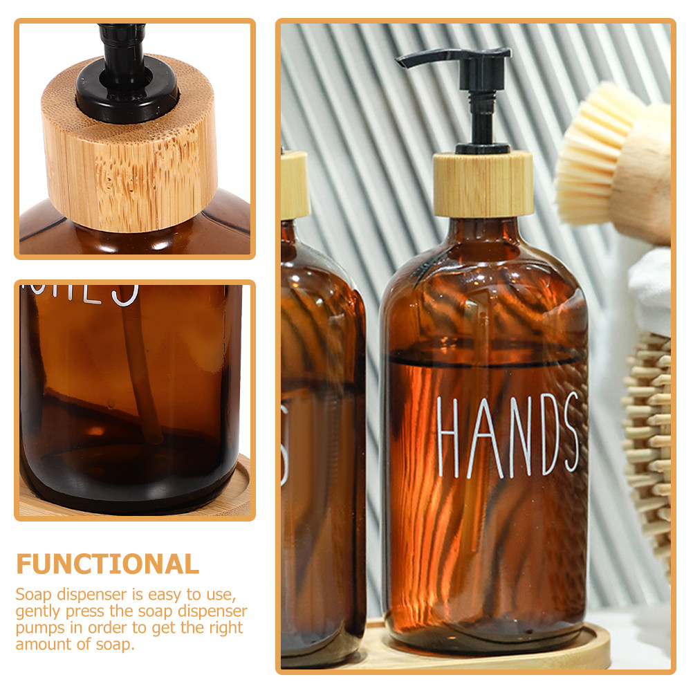 ขวดแก้วแบบเติมได้ขนาด 500 มล.  - Home Bathroom Soap Dispenser บทวิจารณ์และราคา