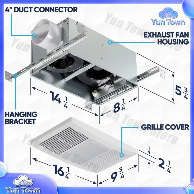 พัดลมดูดอากาศในห้องน้ำพร้อมฮีต - Home Bathroom Vent Fans บทวิจารณ์และราคา
