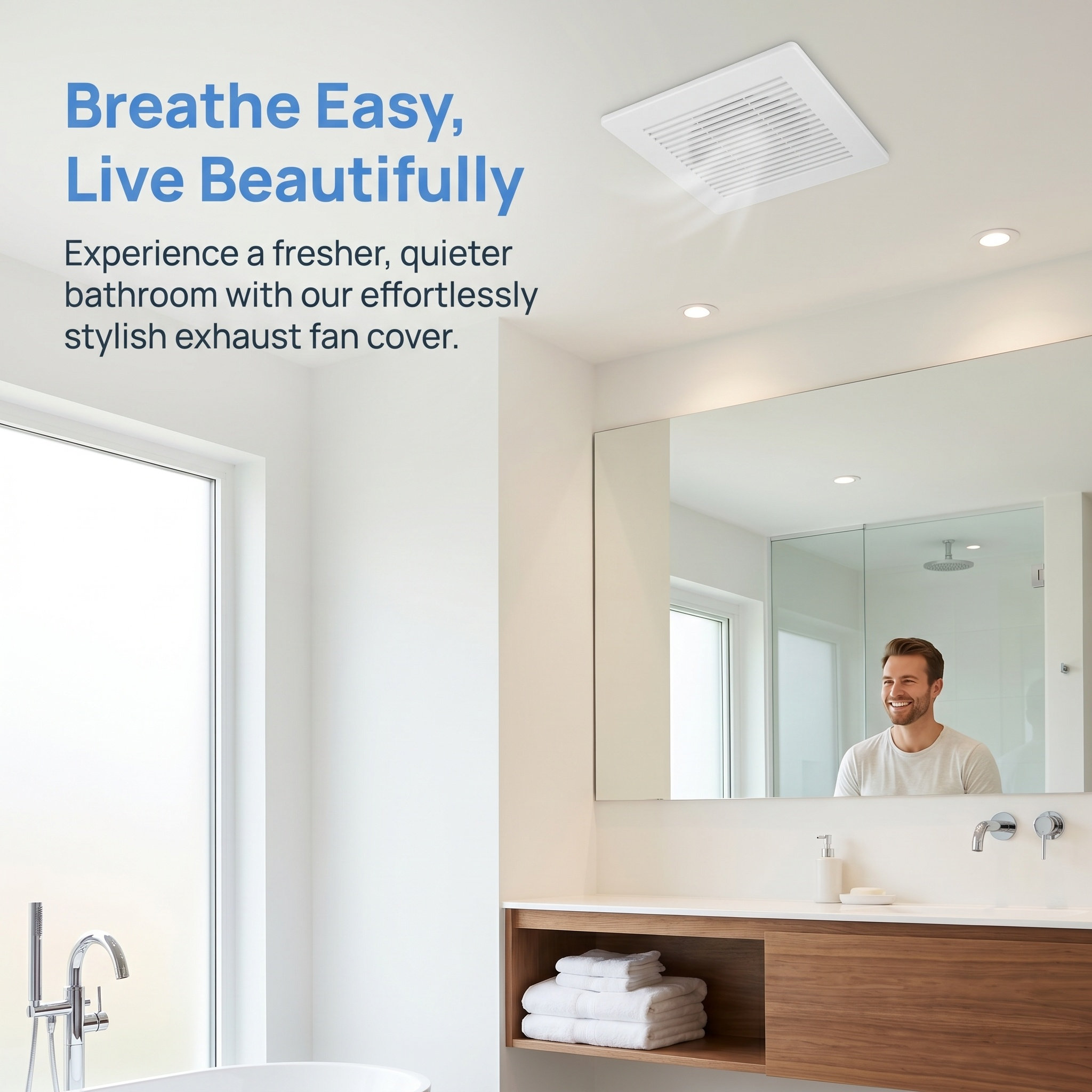 ฝาครอบพัดลมดูดอากาศในห้องน้ำแบ - Home Bathroom Vent Fans บทวิจารณ์และราคา