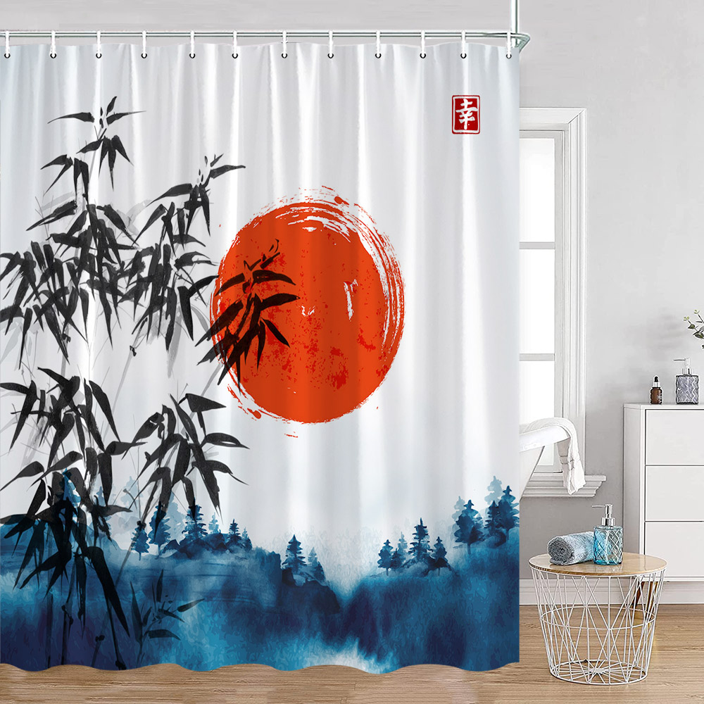 ม่านอาบน้ำสไตล์ญี่ปุ่น ภูเขาฟู - Japan Bathroom.Home บทวิจารณ์และราคา