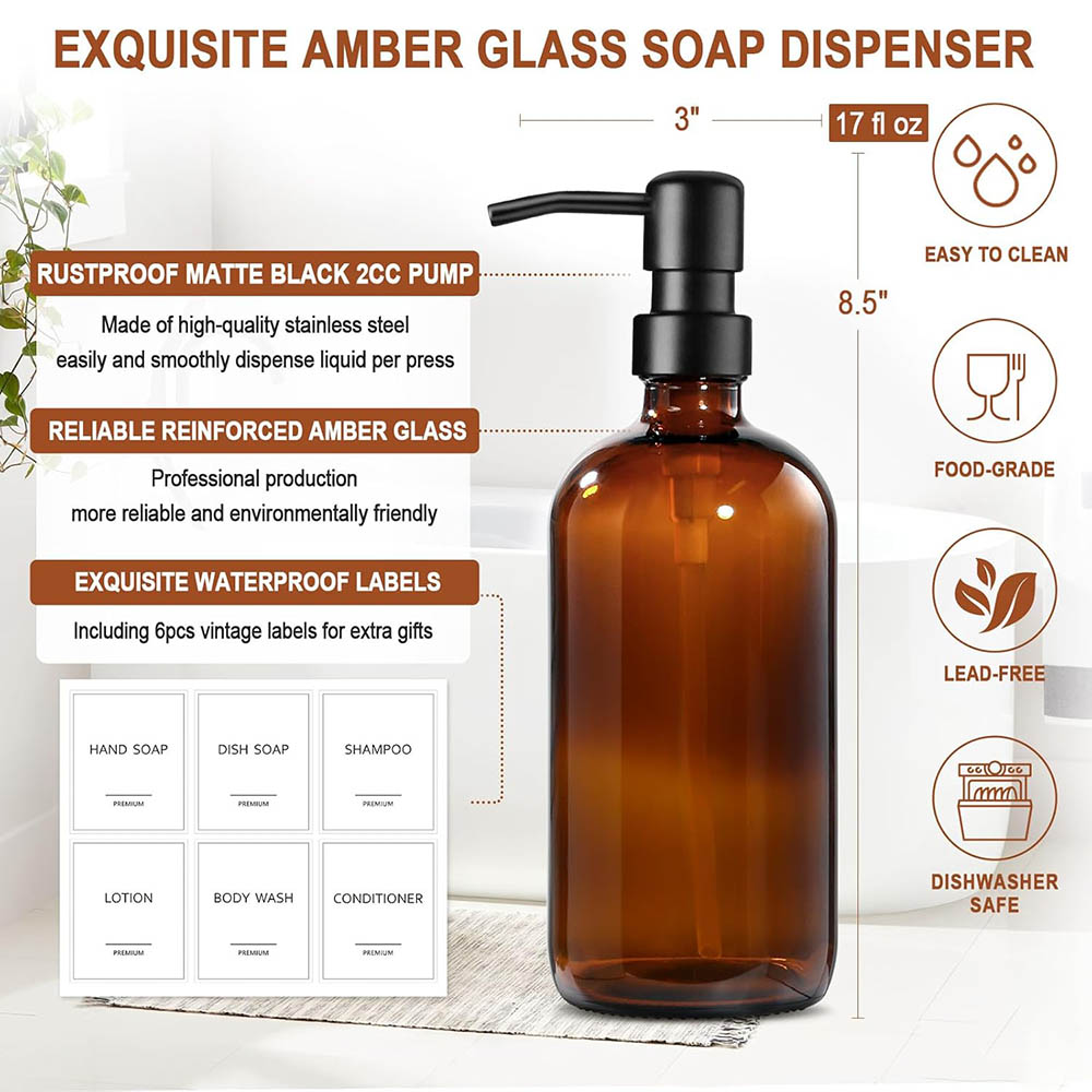 ขวดสบู่แก้วสีเหลืองอำพัน 2 ชิ้ - Zara Home Bathroom Accessories บทวิจารณ์และราคา