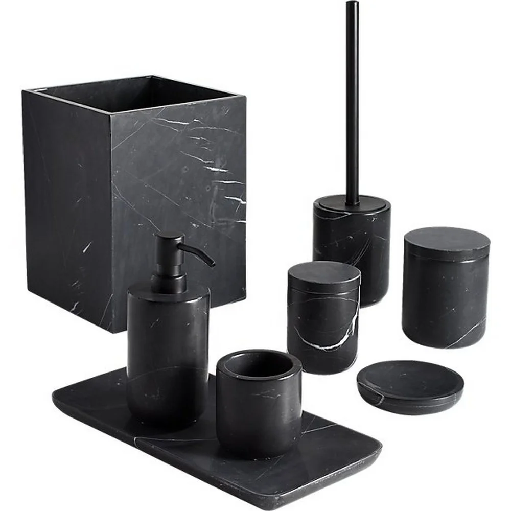 ชุดอุปกรณ์ห้องน้ำหินอ่อนสีเทาด - Home Goods Bathroom Accessories บทวิจารณ์และราคา