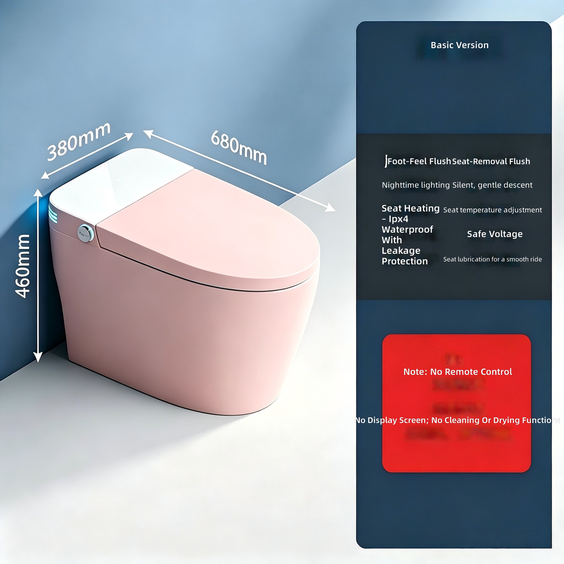 สุขภัณฑ์อัจฉริยะ สีชมพู ออลอิน - Home And Bathroom บทวิจารณ์และราคา