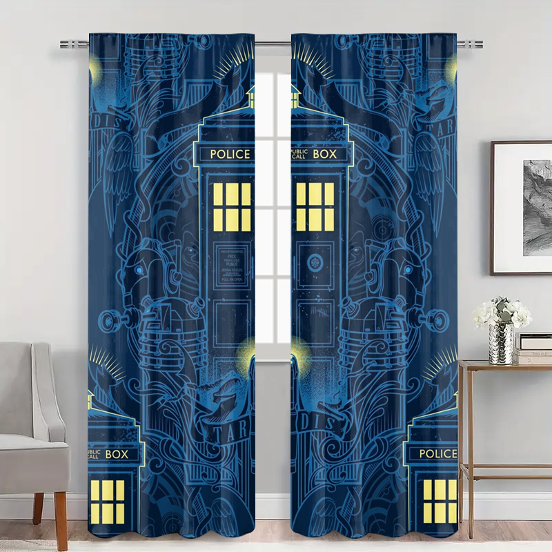ผ้าม่านลายกราฟิกสีน้ำเงินสไตล์ - Home Bathroom Called บทวิจารณ์และราคา