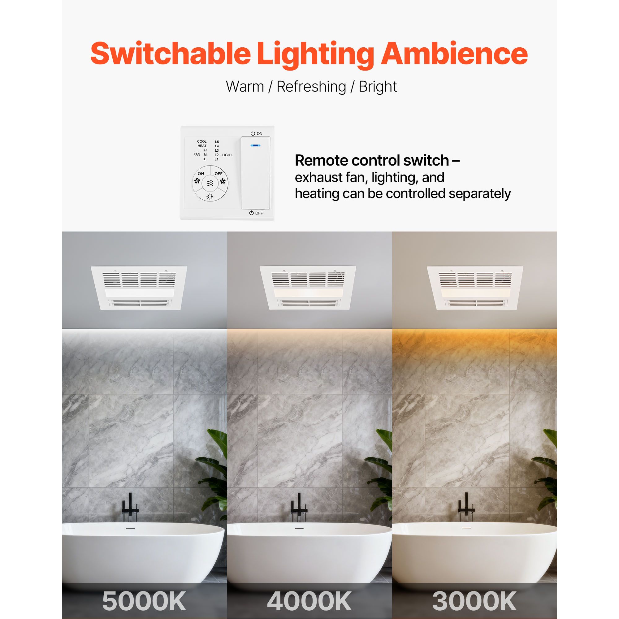 พัดลมดูดอากาศในห้องน้ำพร้อมไฟแ - Home Bathroom Vent Fans บทวิจารณ์และราคา