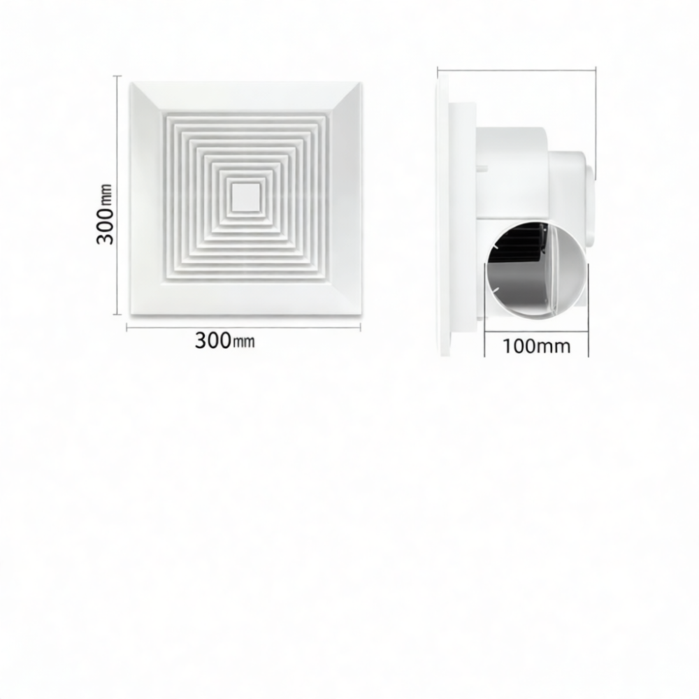 พัดลมดูดอากาศแบบฝังเพดานทรงพลั - Home Bathroom Vent Fans บทวิจารณ์และราคา